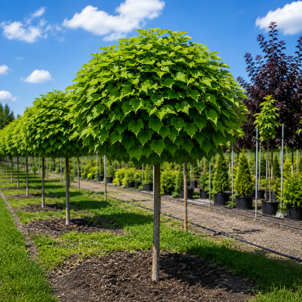 Катальпа бігнонієвидна Нана (Catalpa Bignonioides Nana) 8-10 см, Ра 200 см, С45