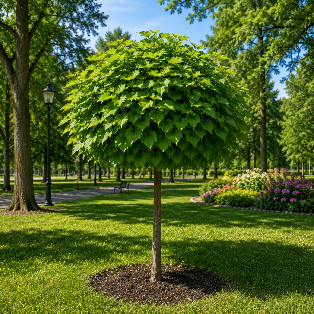 Катальпа бігнонієвидна Нана (Catalpa Bignonioides Nana) 8-10 см, Ра 200 см, С45