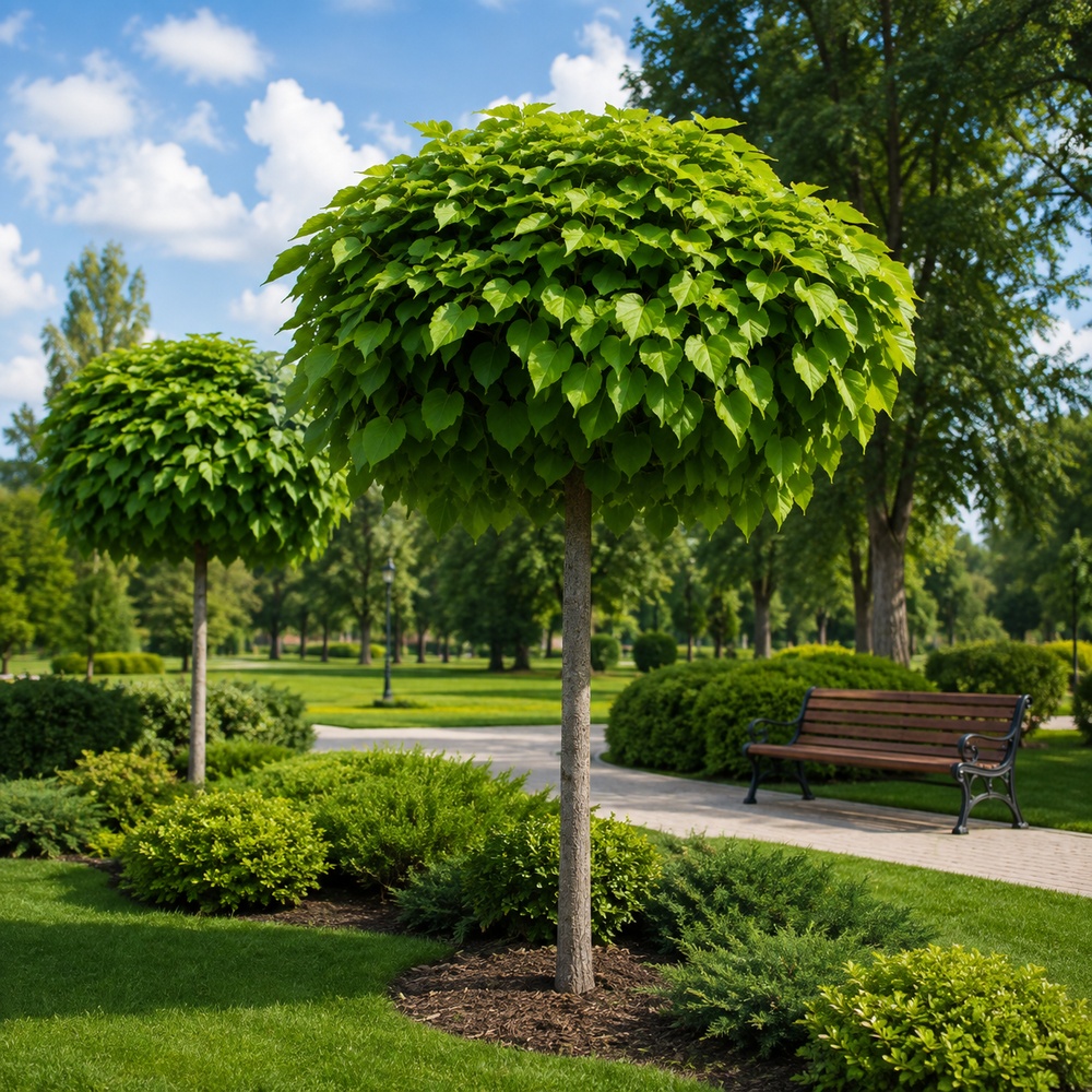 Катальпа бігнонієвидна Нана (Catalpa Bignonioides Nana) 25-30 см, Ра 220 см, 2xvWRB