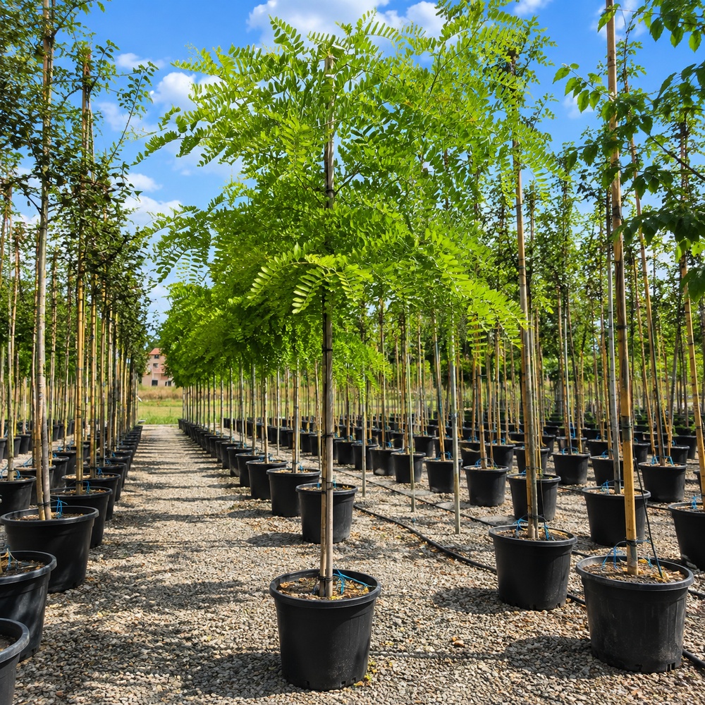 Робиния лжеакация Фризия (Robinia pseudoacacia Frisia) 12-14 см, Ра 220 см, С45