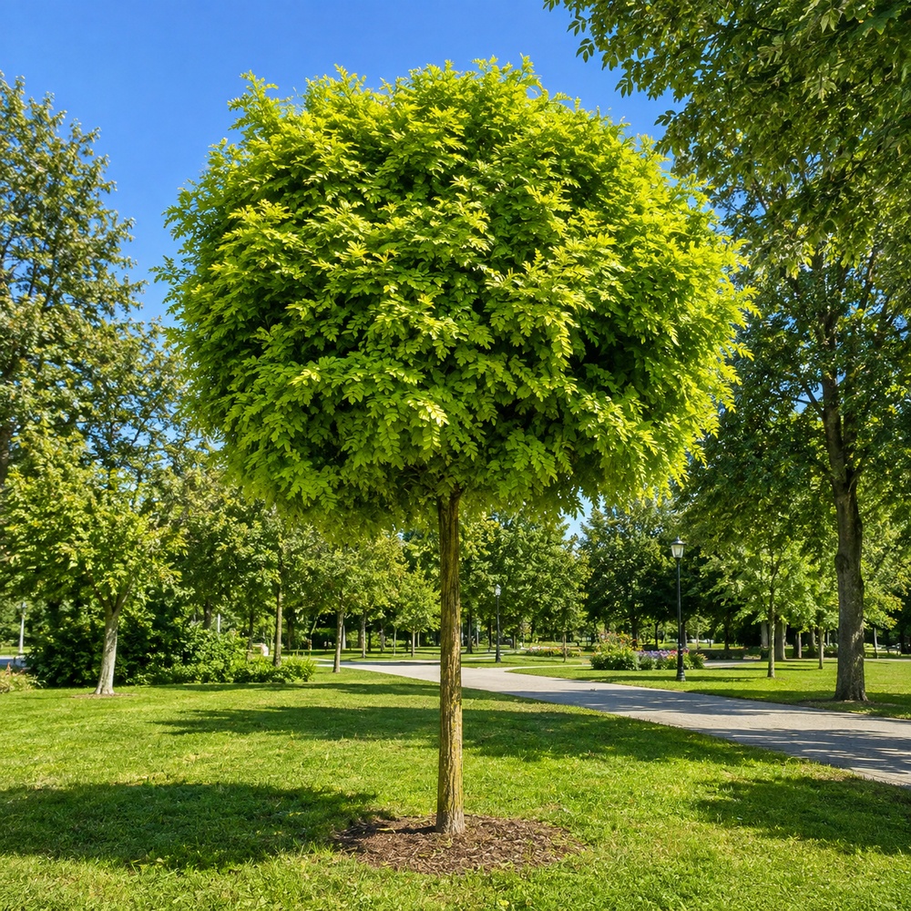 Робиния лжеакация Умбракулифера (Robinia pseudoacacia Umbraculifera) 10-12 см, Ра 220 см, С45