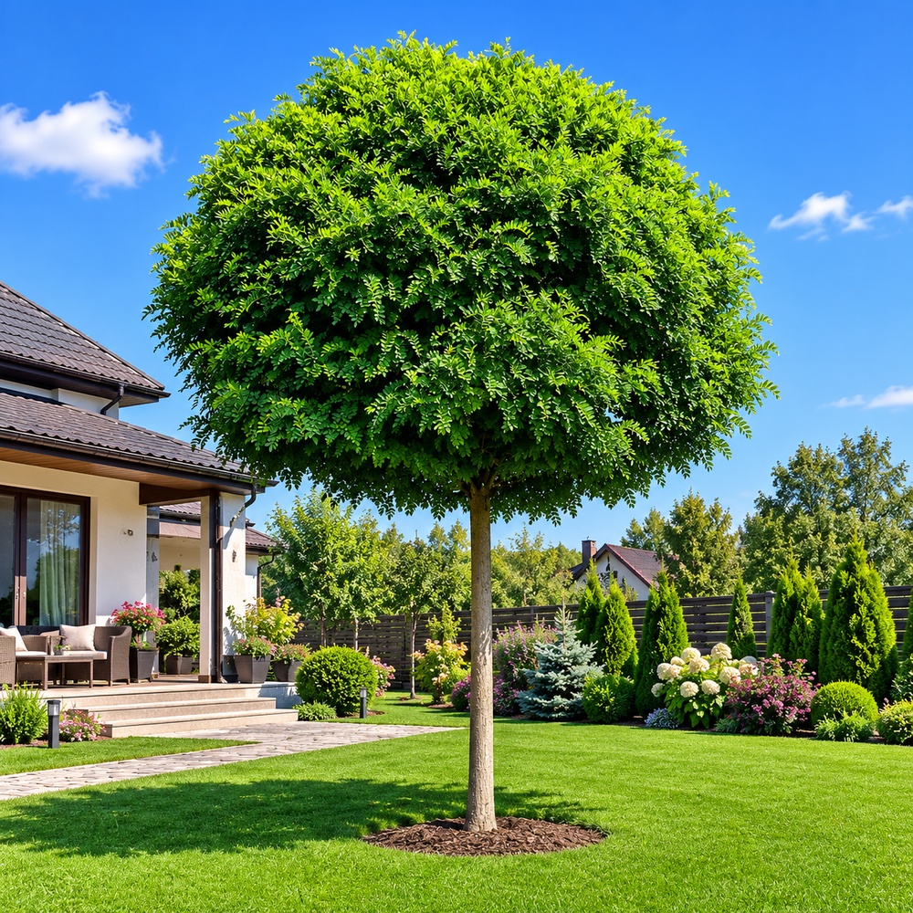 Робиния лжеакация Умбракулифера (Robinia pseudoacacia Umbraculifera) 12-14 см, Ра 220 см, С45
