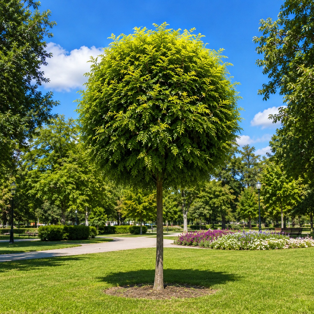 Робінія псевдоакація Умбракуліфера (Robinia pseudoacacia Umbraculifera) 8-10 см, Ра 220 см, С45