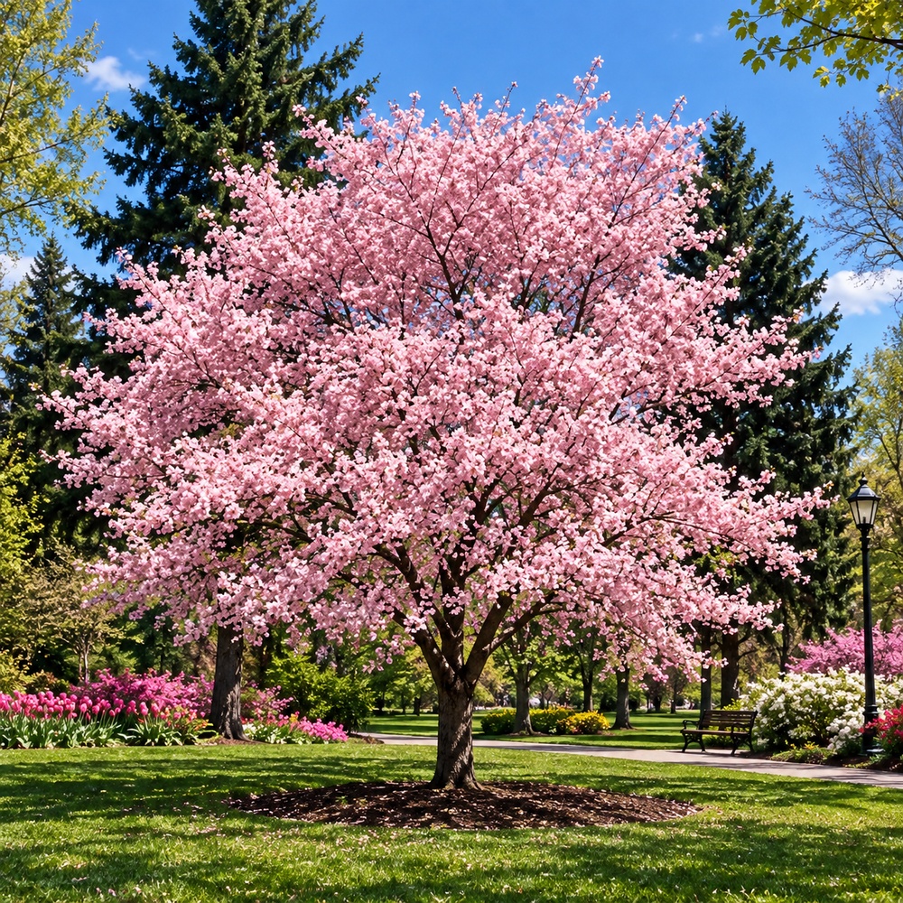 Вишня дрібнопильчата Акколейд (Prunus serrulata ‘Accolade’) 10-12 см, Ра 200 см, С38