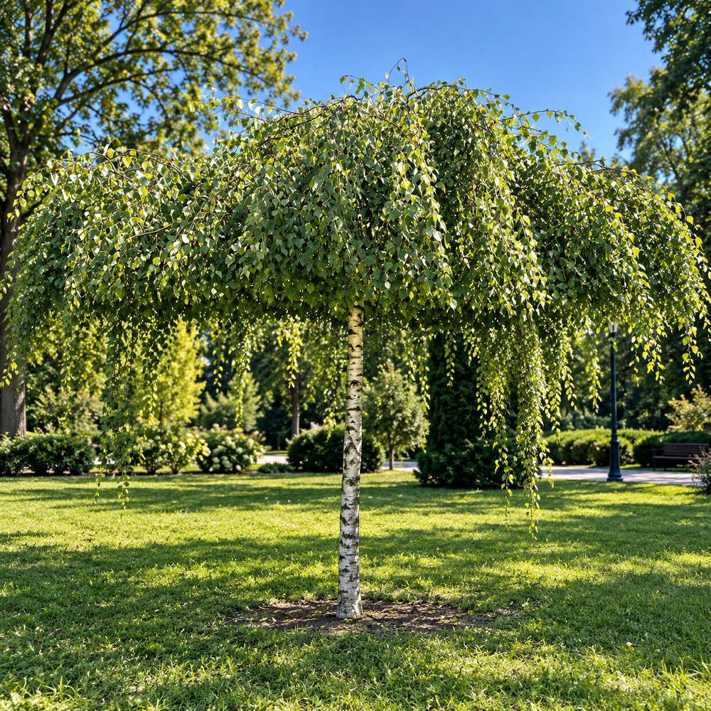 Береза повисла Юнгі (Betula pendula Youngii) 10-12 см, Ра 220 см, С55