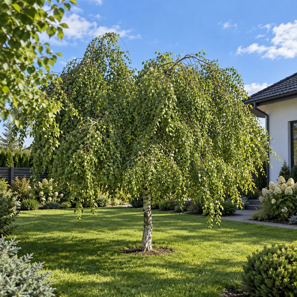 Береза повисла Юнгі (Betula pendula Youngii) 10-12 см, Ра 220 см, С55