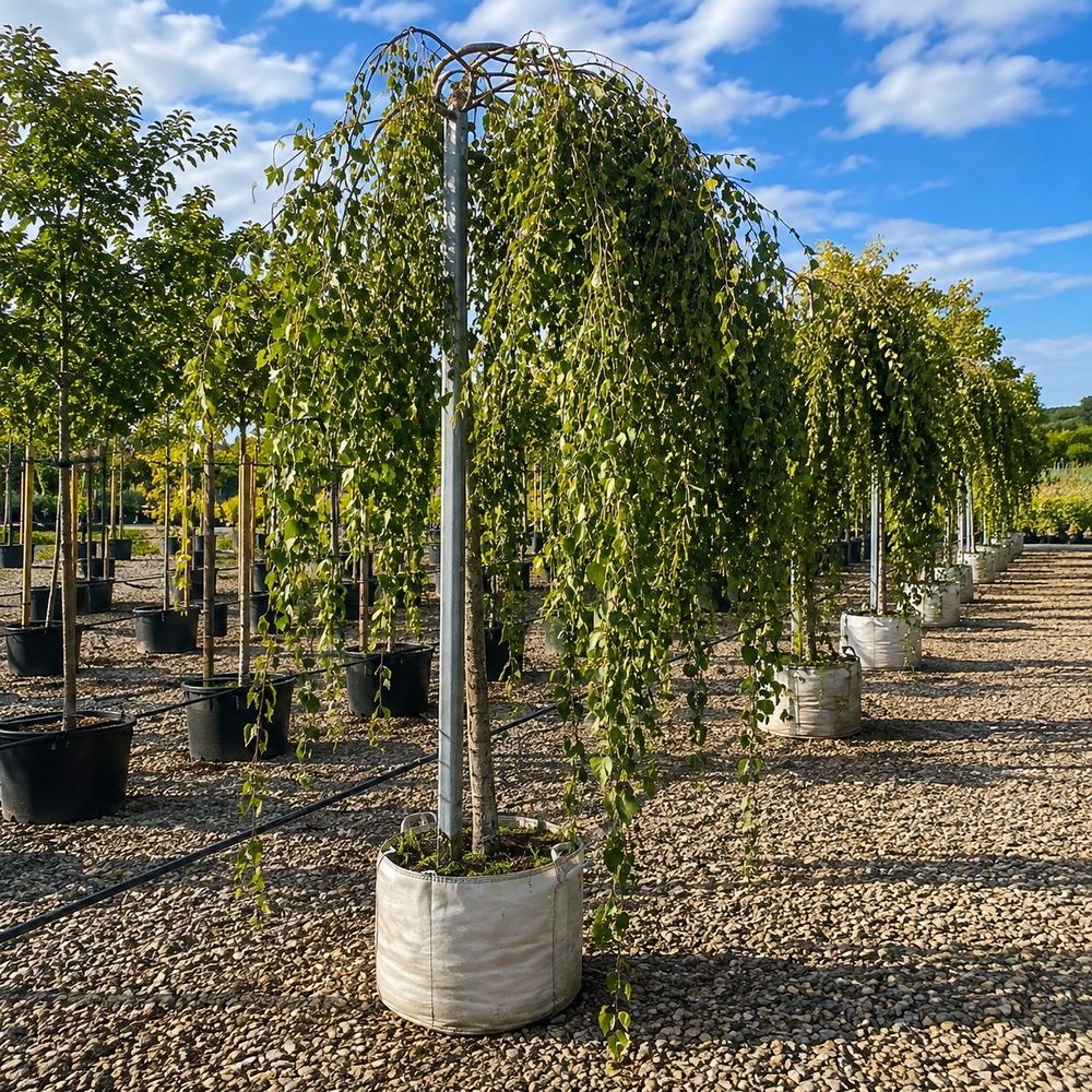 Береза повисла Юнгі (Betula pendula Youngii) 12-14 см, Ра 220 см, С79