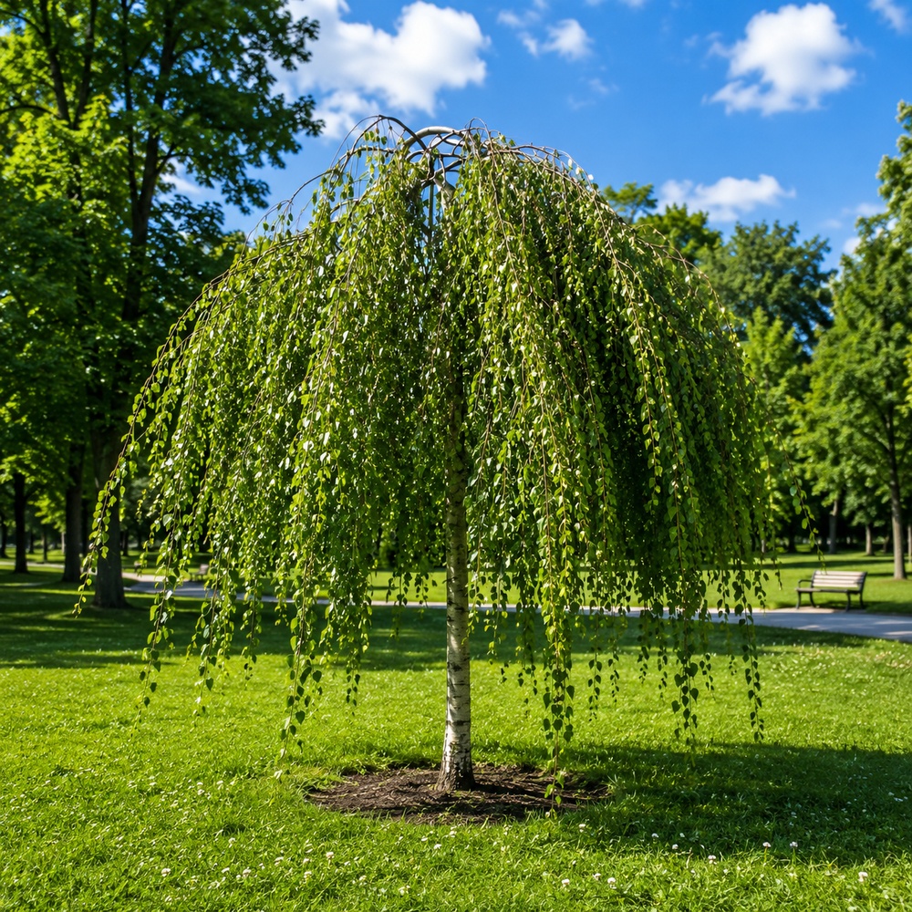 Береза повисла Юнгі (Betula pendula Youngii) 12-14 см, Ра 220 см, С79