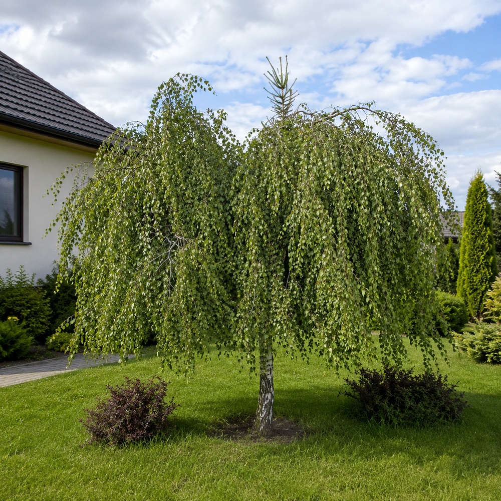 Береза повисла Юнгі (Betula pendula Youngii) 14-16 см, Ра 220 см, С79