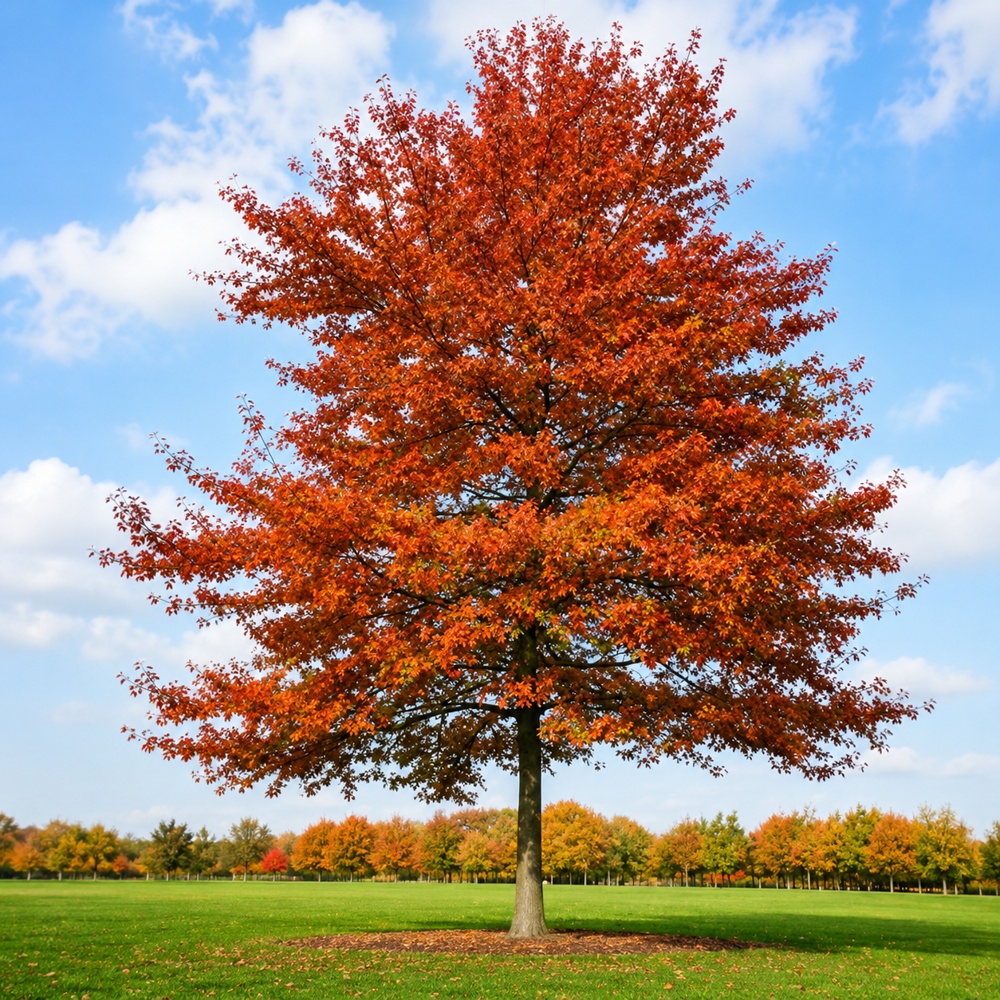 Дуб болотный (Quercus palustris) 10-12 см, 350 см, С38