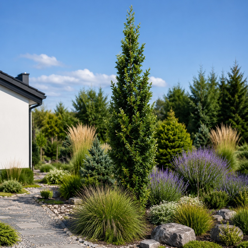 Дуб черешковый Фастигиата Костер (Quercus robur Fastigiata Koster) 8-10 см, 350 см, С38