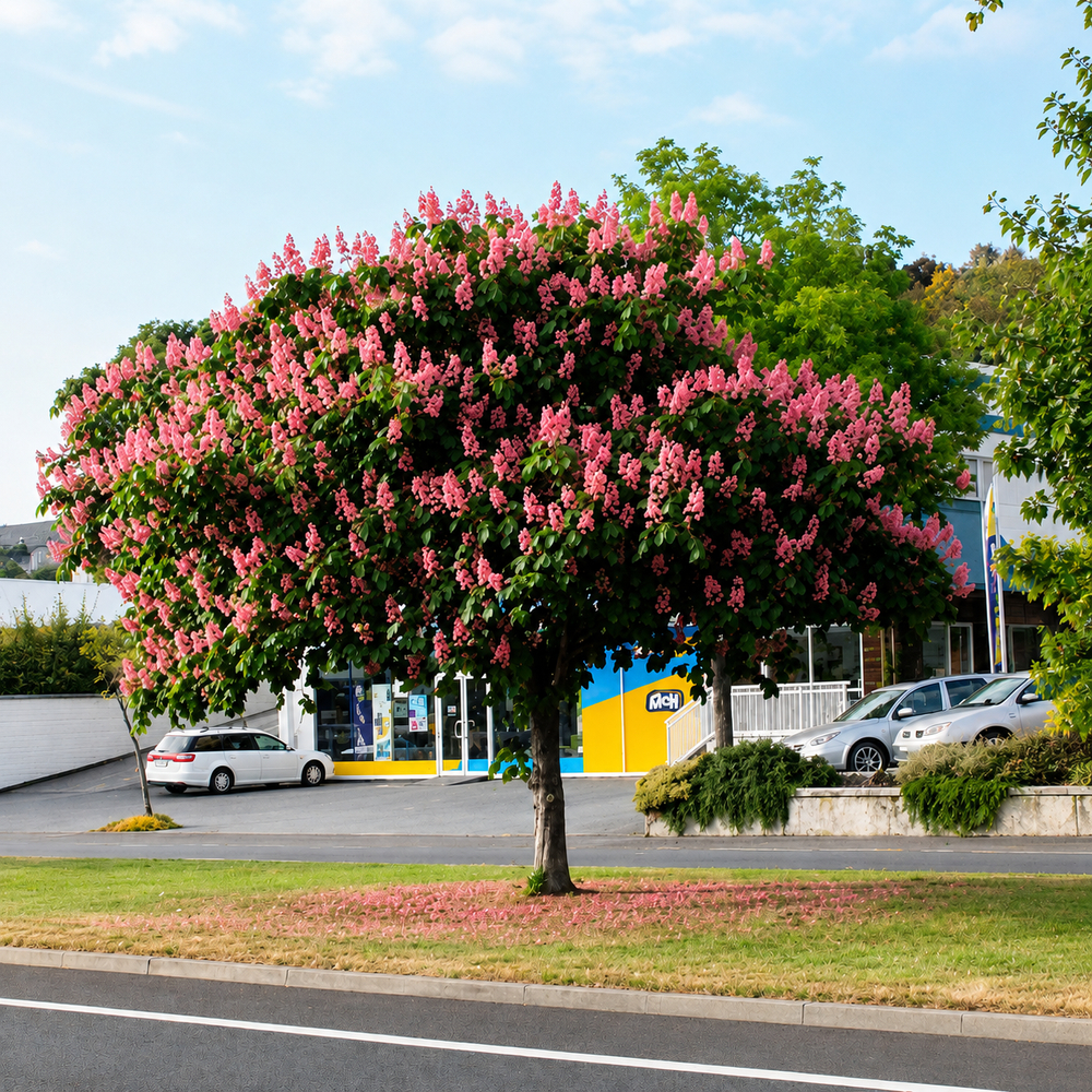 Каштан м'ясо-червоний Бріоті (Aesculus carnea Briotii) 8-10см, 300+см, С38