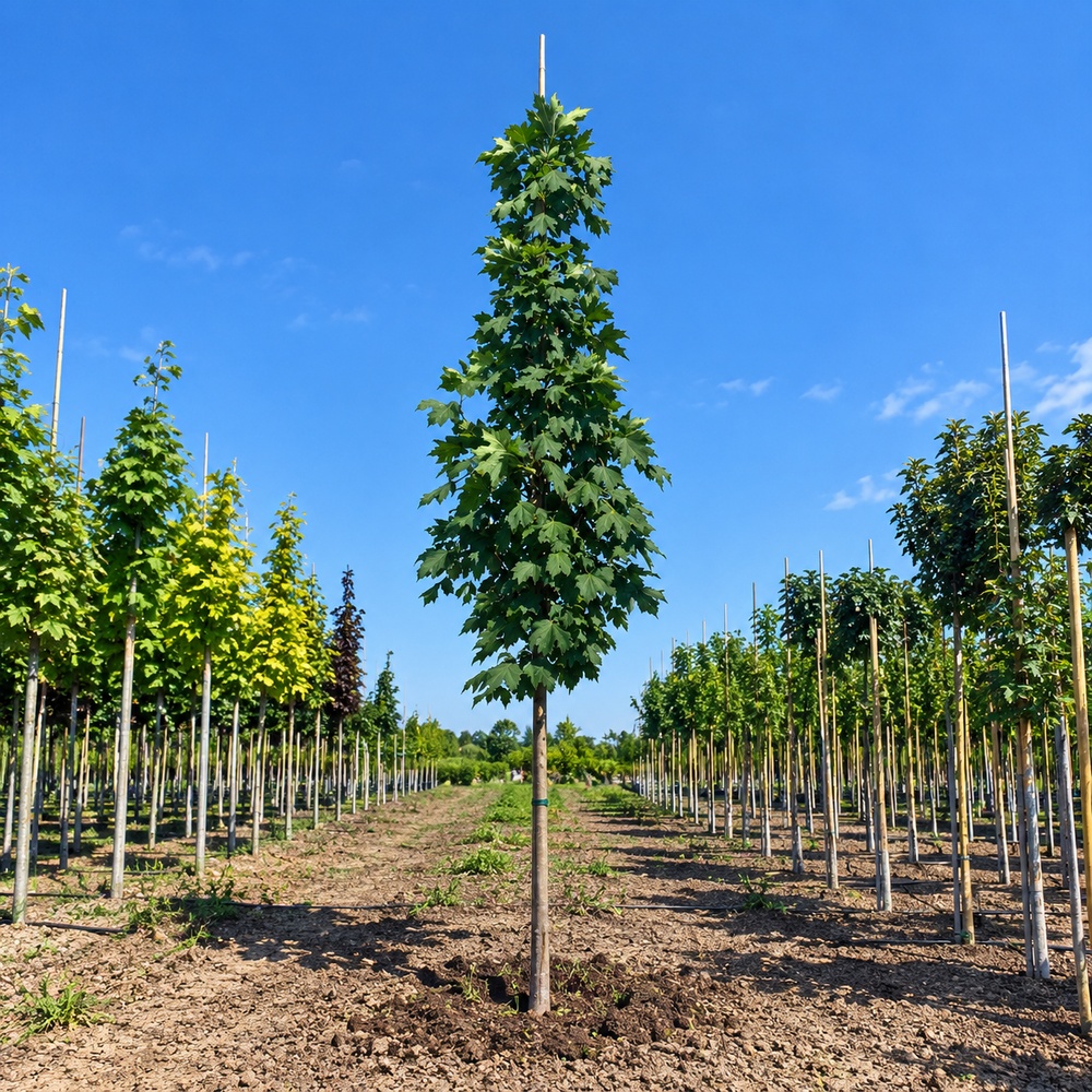 Клен остролистный Колумнаре (Acer platanoides Columnare) 350+ см, 14-16, С79