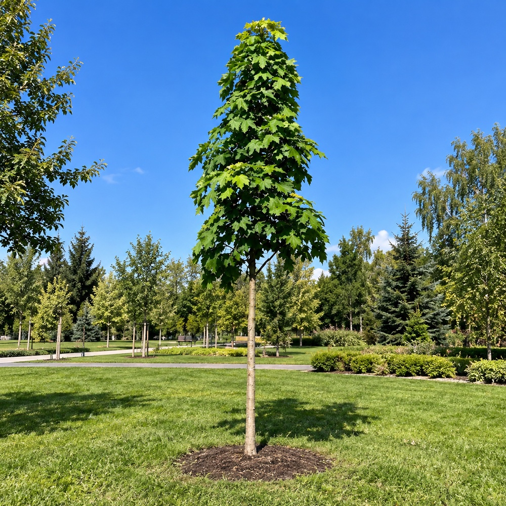 Клен остролистный Колумнаре (Acer platanoides Columnare) 350+ см, 14-16, С79
