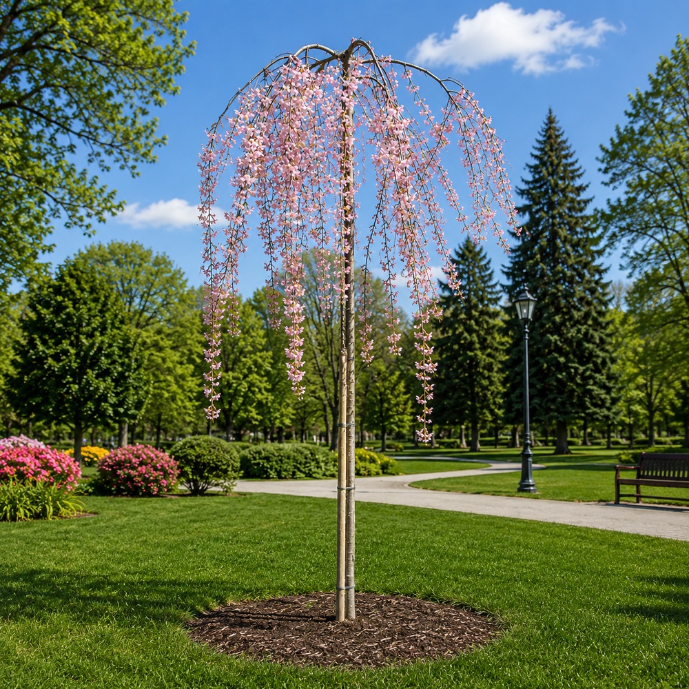 Слива космата Пендула (Prunus subhirtella Pendula) Pa-220 см, 12-14, С38