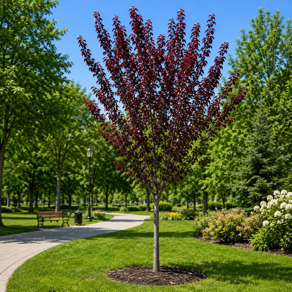 Слива розчепиріна Нігра (Prunus cerasifera Nigra) Pa-220 см, 10-12, С38