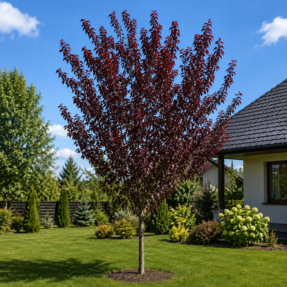 Слива розчепиріна Нігра (Prunus cerasifera Nigra) Pa-220 см, 10-12, С38
