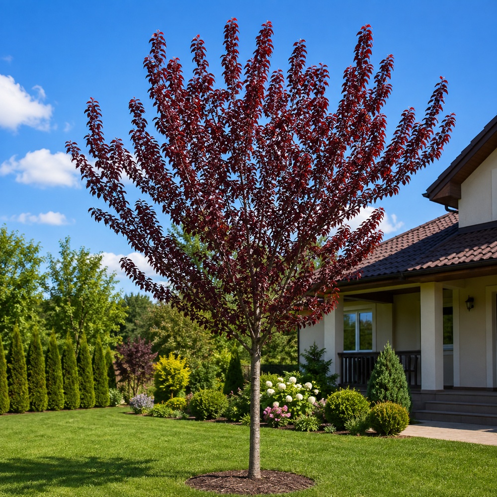 Слива розчепиріна Нігра (Prunus cerasifera Nigra) Pa-220 см, 12-14, С38