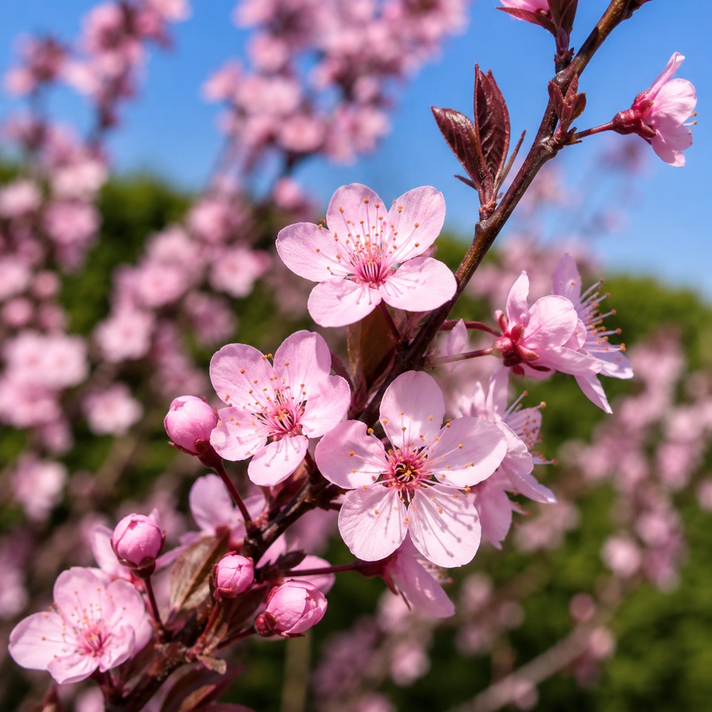 Слива розчепиріна Нігра (Prunus cerasifera Nigra) Pa-220 см, 14-16, С38