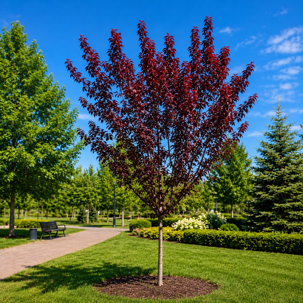 Слива розчепиріна Нігра (Prunus cerasifera Nigra) Pa-220 см, 8-10, С38