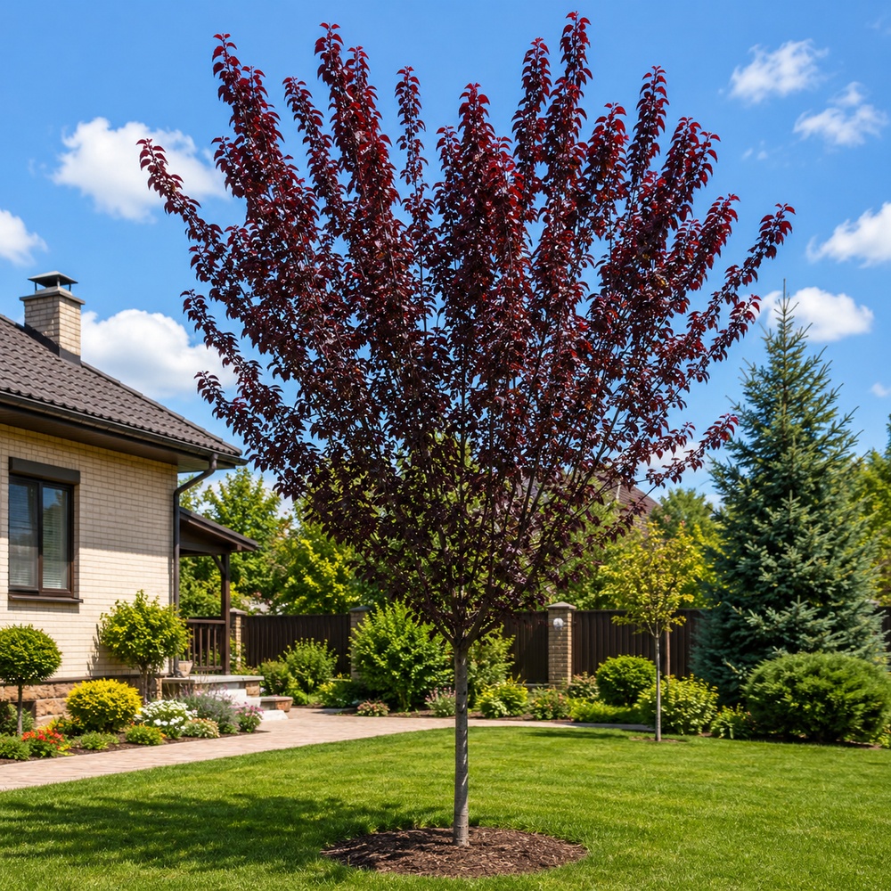 Слива розчепиріна Нігра (Prunus cerasifera Nigra) Pa-220 см, 8-10, С38