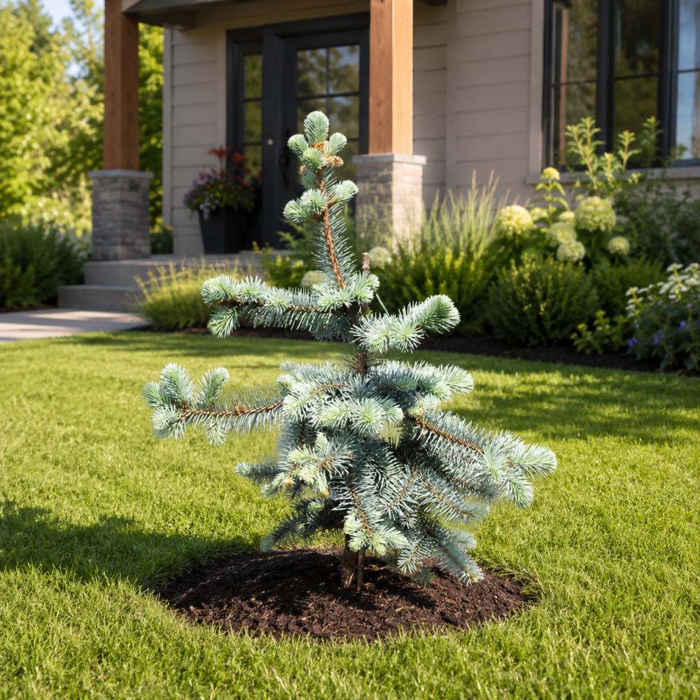 Ель колючая Глаука Пендула (Picea pungens Glauca Pendula) 70 см, С10